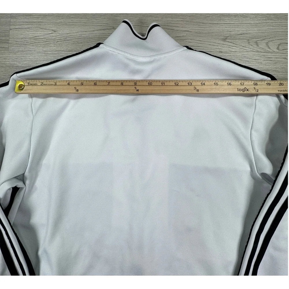 Adidas Mens Track Jacket Juventus Soccer Full Zip White Black XL Three Stripe